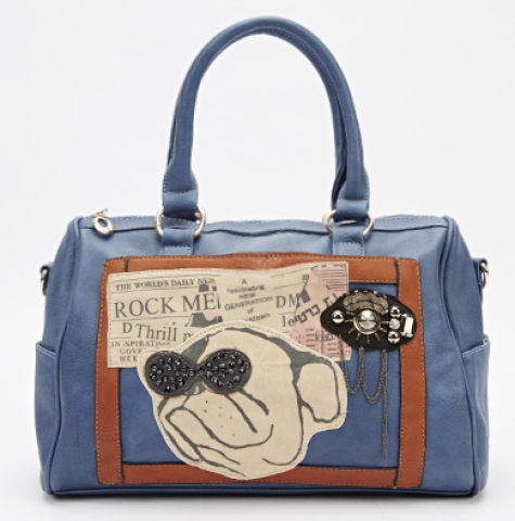 £5graphic-embellished-handbag-blue-15081-8